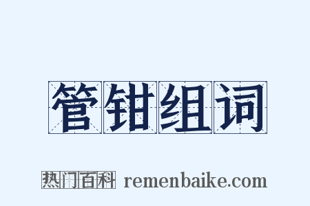 管钳组词是什么意思的图片